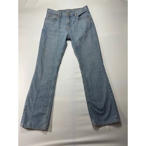 Levi's 527 Men's Low Rise Bootcut Blue Denim Jeans- Size 34x32.5 - Picture 1 of 9